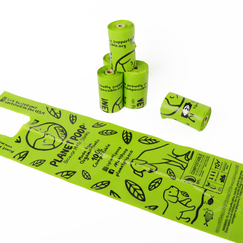 Compostable Dog Waste Bags Portable Disposable Pet Picking Bag