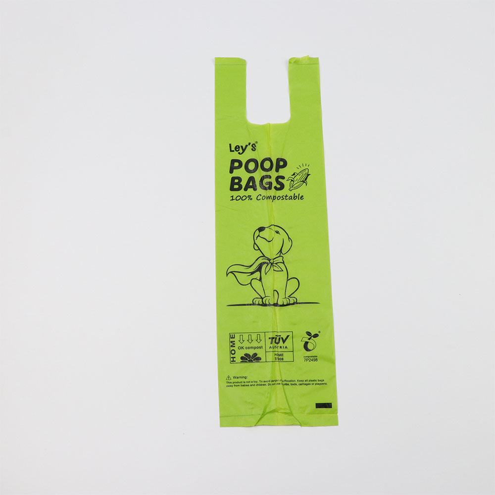 Light green portable pet litter bag