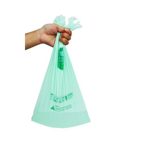 Boxed flat mouth biodegradable garbage bag
