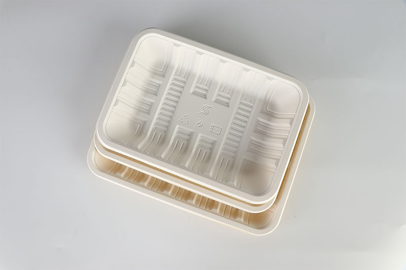 Single grid biodegradable tray
